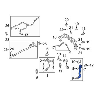 Porsche OE - Left Radiator Coolant Hose