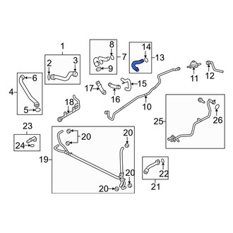 Porsche OE - Right Radiator Coolant Hose