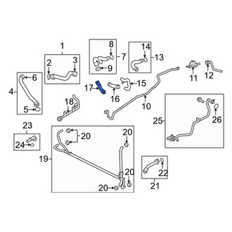 Porsche OE - Right Radiator Coolant Hose