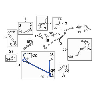 Porsche OE - Left Radiator Coolant Hose