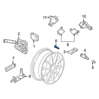 Porsche OE - Tire Pressure Monitoring System (TPMS) Sensor Screw