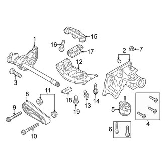 Porsche OE - Engine & Transmission Mounting (AWD 3.6L)