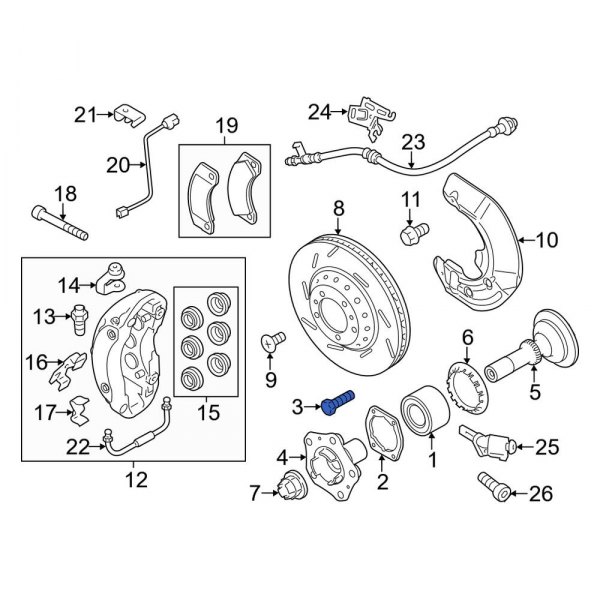 Wheel Bearing Bolt