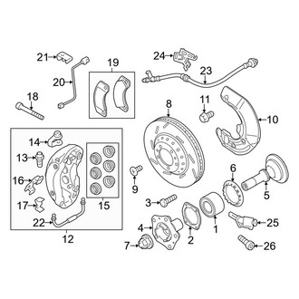 Porsche OE - Front Suspension - Brake Components (RWD 3.6L)