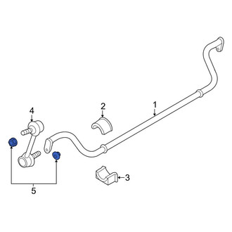 Porsche OE - Front Suspension Stabilizer Bar Link Nut