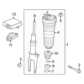 Porsche OE - Front Suspension - Struts & Components (With Auto Leveling System), (AWD)