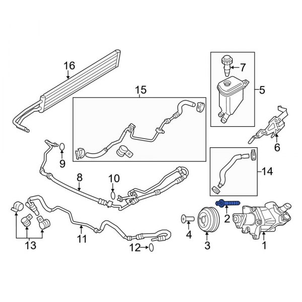 Power Steering Pump Mounting Bolt