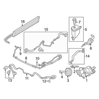 Porsche OE - Steering Gear & Linkage - Pump & Hoses (W/O Dynamic Chassis Control), (3.6L)