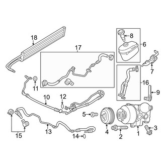 Porsche OE - Steering Gear & Linkage - Pump & Hoses (With Dynamic Chassis Control), (3.6L)