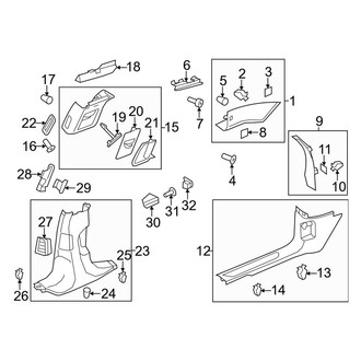 Porsche OE - Pillars, Rocker & Floor - Interior Trim (3.6L / 4.8L)