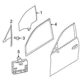 Porsche OE - Front Door - Glass & Hardware (3.6L / 4.8L)