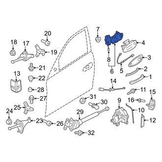Porsche OE - Front Right Exterior Door Handle Reinforcement