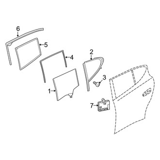 Porsche OE - Rear Door - Glass & Hardware (3.6L / 4.8L)
