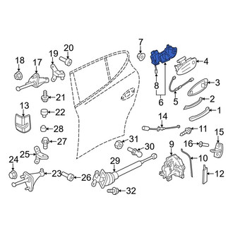Porsche OE - Rear Right Exterior Door Handle Reinforcement