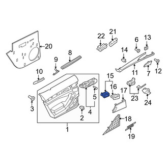 Porsche OE - Rear Left Ash Tray Assembly