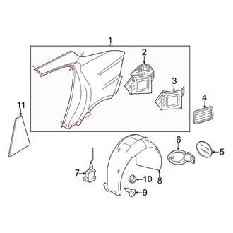 Porsche OE - Quarter Panel & Components (3.6L / 4.8L)