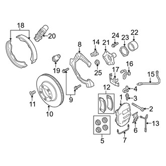 Porsche OE - Rear Suspension - Brake Components (3.6L)