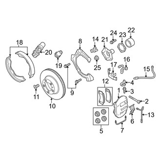 Porsche OE - Rear Suspension - Brake Components (4S / S 4.8L)