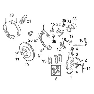 Porsche OE - Rear Suspension - Brake Components (Turbo / Turbo S)