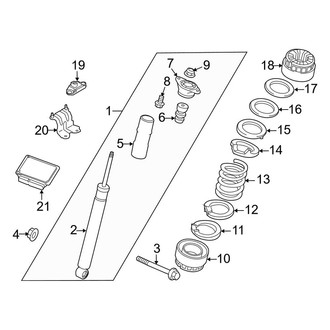 Porsche OE - Rear Suspension - Shocks & Components (W/O Dynamic Chassis Control), (3.6L / 4.8L)