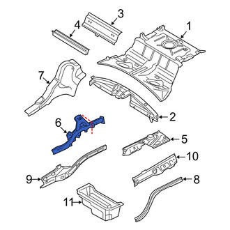 Porsche OE - Rear Right Frame Side Member Assembly