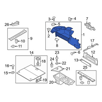 Porsche OE - Rear Right Lower Interior Quarter Panel Trim Panel