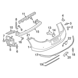 Porsche OE - Rear Bumper - Bumper & Components (3.6L / 4.8L)