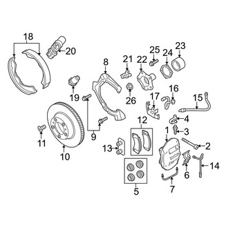 Porsche OE - Rear Suspension - Brake Components (Exclusive / Turbo / Turbo Executive / Turbo S / Turbo S Executive)