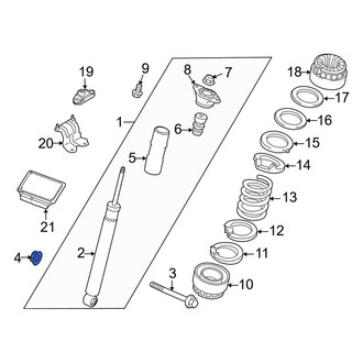 Porsche OE - Lower Suspension Shock Absorber Nut