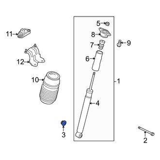 Porsche OE - Lower Suspension Shock Absorber Nut