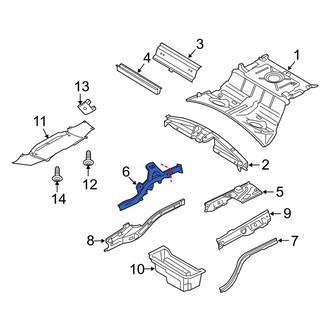 Porsche OE - Rear Right Frame Side Member Assembly