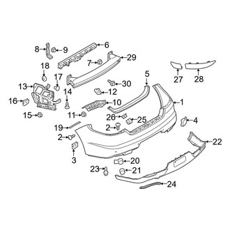 Porsche OE - Rear Bumper - Bumper & Components (Base / 4 / 4 Edition / 4S / 4S Executive / Edition / Exclusive / Executive / GTS / S / Turbo / Turbo Executive / Turbo S / Turbo S Executive Gas)