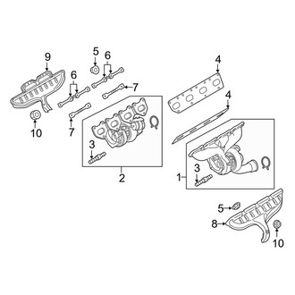 Porsche OE - Exhaust System - Exhaust Manifold (Turbocharged 4.8L)