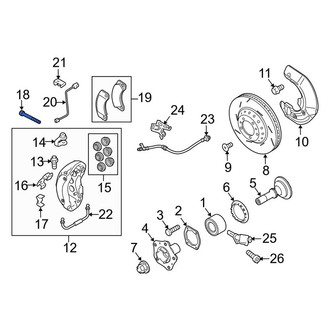 Porsche OE - Rear Disc Brake Caliper Bolt