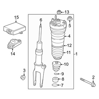 Porsche OE - Front Suspension - Struts & Components (With Auto Leveling System), (AWD)