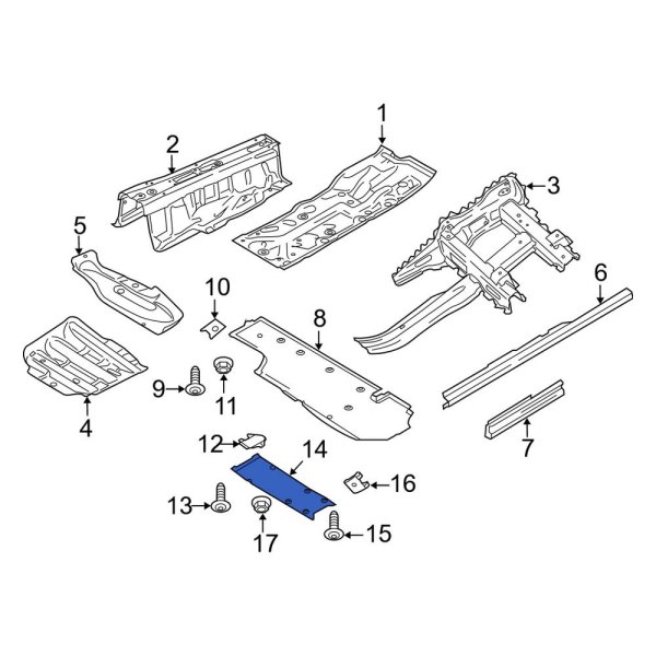 Floor Pan Splash Shield