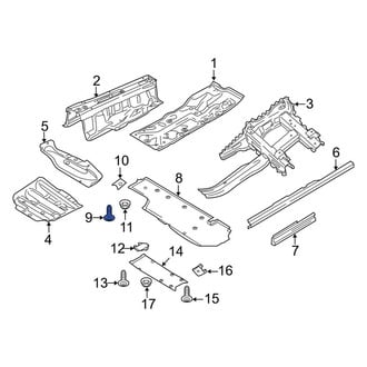 Porsche OE - Front Floor Pan Splash Shield Screw