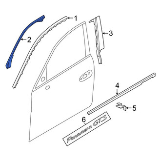 Porsche OE - Front Right Door Reveal Molding Seal