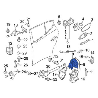 Porsche OE - Rear Right Door Latch Assembly