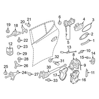 Porsche OE - Rear Door - Lock & Hardware (Base / 4 / 4 Edition / 4S / Edition / Exclusive / GTS / S / Turbo / Turbo S)