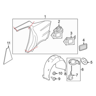 Porsche OE - Quarter Panel & Components (Gas)