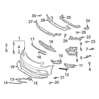Porsche OE - Front Left Bumper Trim