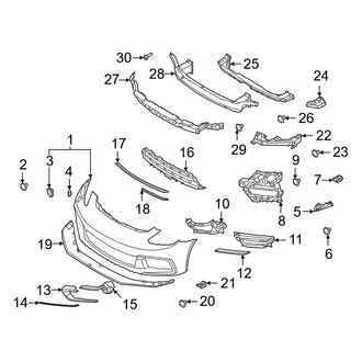 Porsche OE - Front Left Bumper Trim