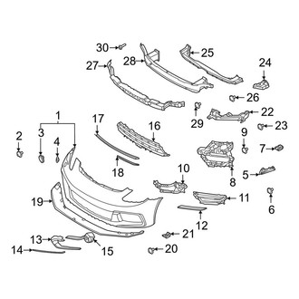Porsche OE - Front Bumper & Grille - Bumper & Components (4 / 4 Executive / 4S / 4S Executive)