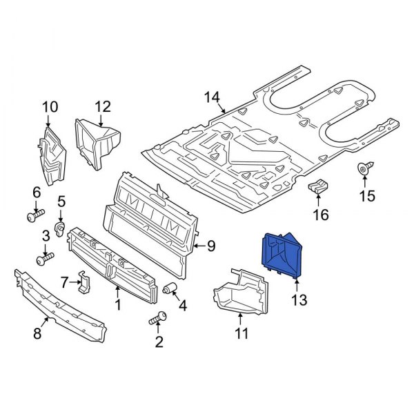 Radiator Support Air Deflector