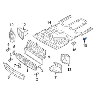Porsche OE - Radiator Support Splash Shield Screw