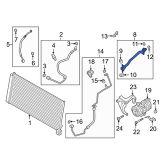 Porsche OE - Rear A/C Refrigerant Suction Hose
