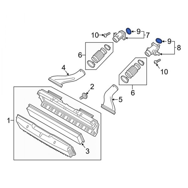 Engine Air Intake Hose Gasket