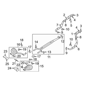 Porsche OE - Exhaust System - Exhaust Components (W/O Sport Version), (4S / 4S Executive)