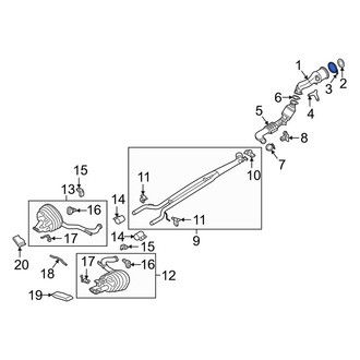 Porsche OE - Front Catalytic Converter Clamp